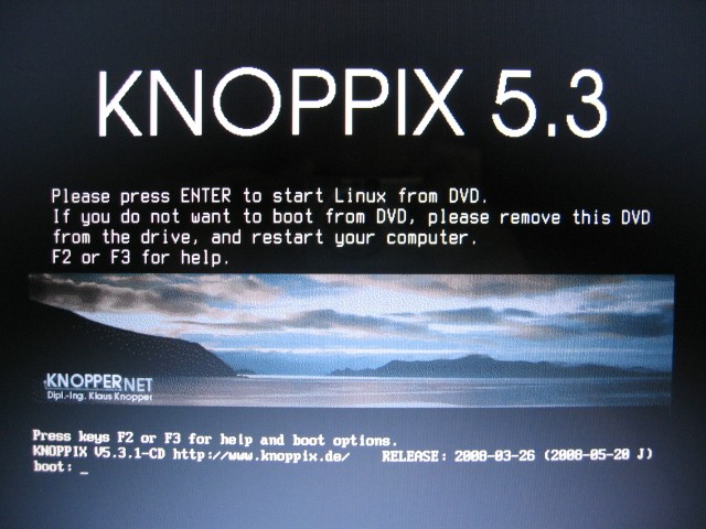 KNOPPIX - boot